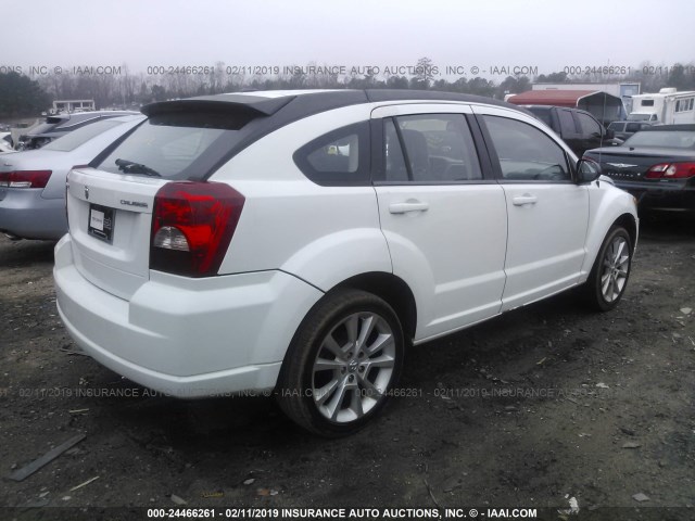 1B3CB5HA6BD168322 - 2011 DODGE CALIBER WHITE photo 4