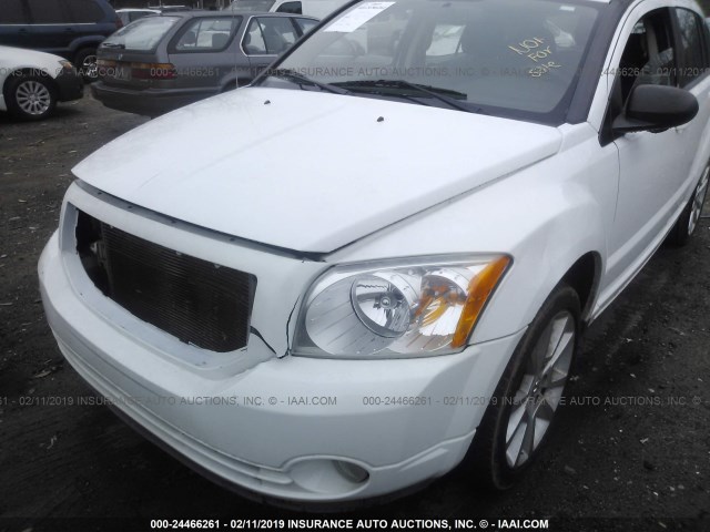 1B3CB5HA6BD168322 - 2011 DODGE CALIBER WHITE photo 6