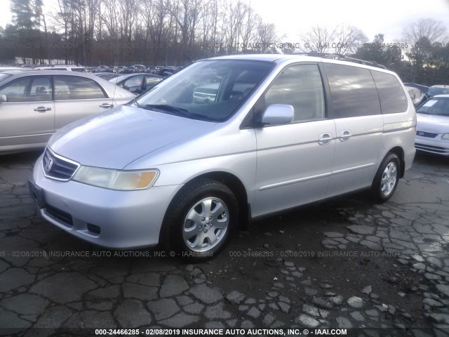 5FNRL18094B042537 - 2004 HONDA ODYSSEY EXL SILVER photo 2