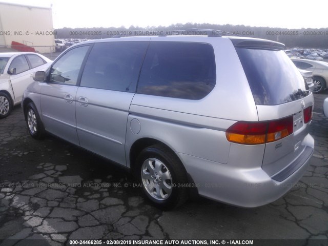 5FNRL18094B042537 - 2004 HONDA ODYSSEY EXL SILVER photo 3