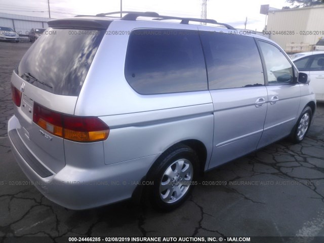 5FNRL18094B042537 - 2004 HONDA ODYSSEY EXL SILVER photo 4