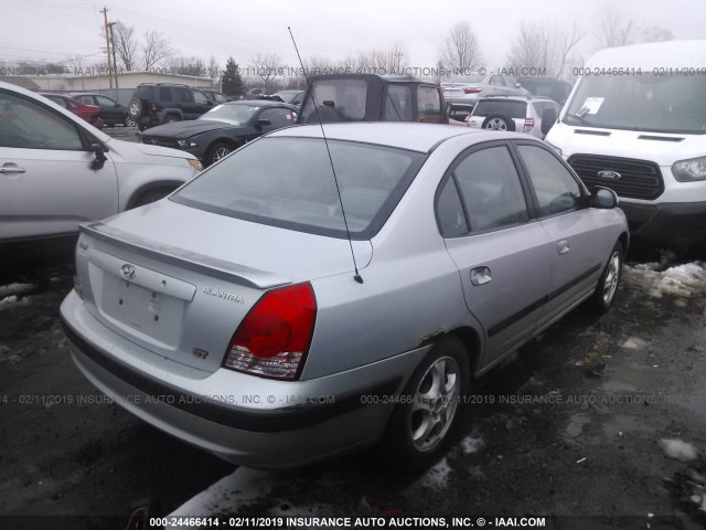 KMHDN46D24U797897 - 2004 HYUNDAI ELANTRA GLS/GT SILVER photo 4