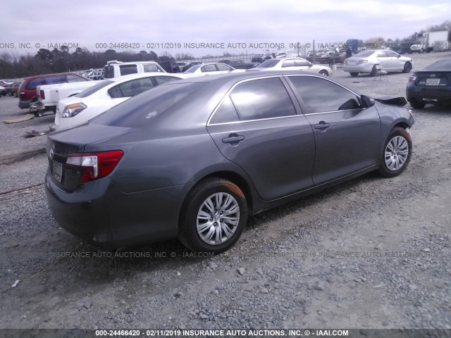 4T1BF1FK1EU863696 - 2014 TOYOTA CAMRY L/SE/LE/XLE GRAY photo 4