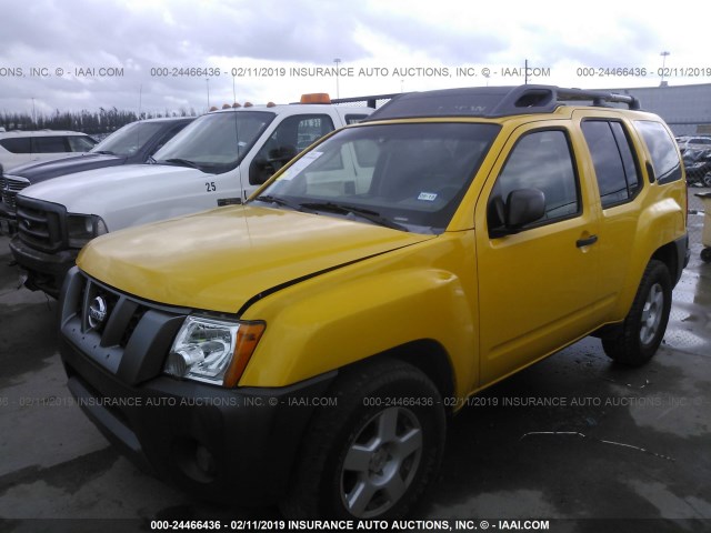 5N1AN08U77C517636 - 2007 NISSAN XTERRA YELLOW photo 2