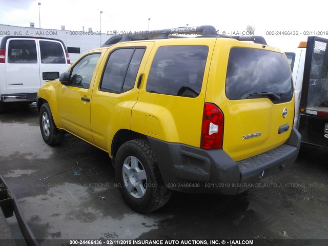 5N1AN08U77C517636 - 2007 NISSAN XTERRA YELLOW photo 3