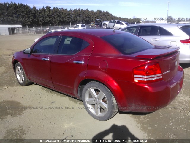 1B3LC56RX8N688368 - 2008 DODGE AVENGER SXT RED photo 3