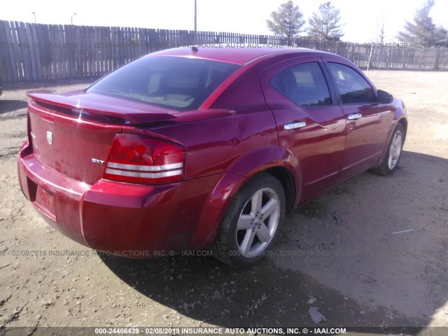 1B3LC56RX8N688368 - 2008 DODGE AVENGER SXT RED photo 4