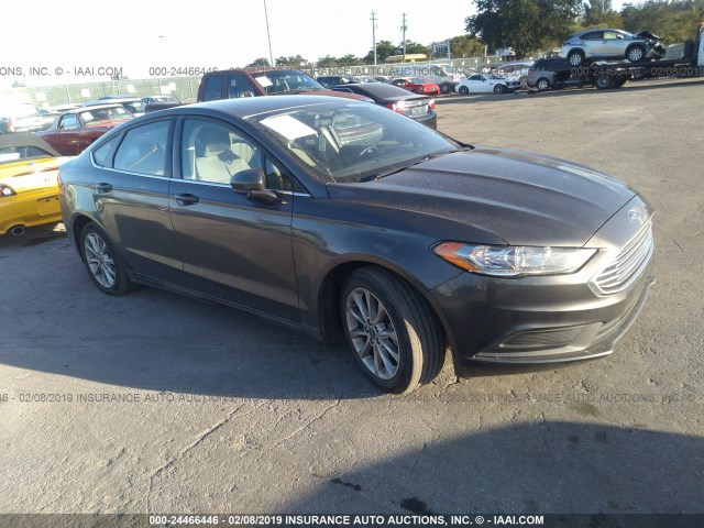 3FA6P0LU6HR238411 - 2017 FORD FUSION SE HYBRID GRAY photo 1