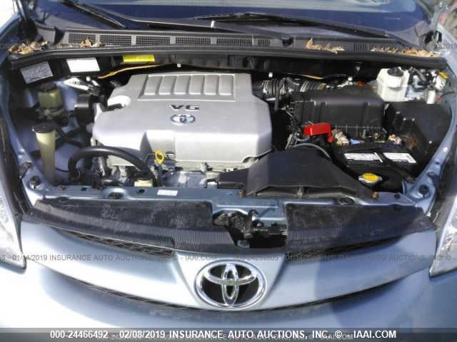 5TDZK23C47S079862 - 2007 TOYOTA SIENNA BLUE photo 10