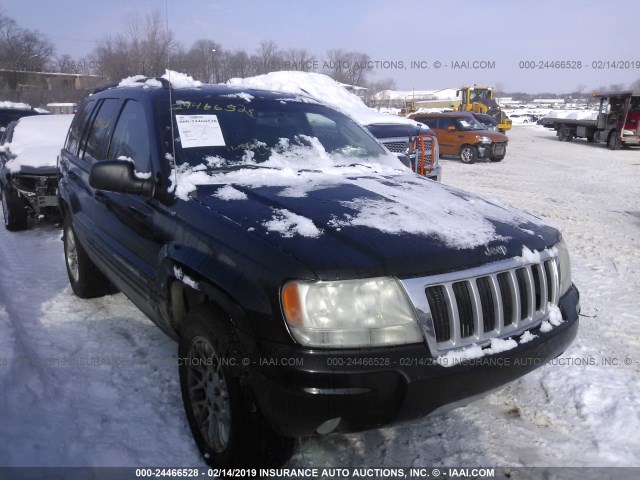 1J4GW58N74C328251 - 2004 JEEP GRAND CHEROKEE LIMITED BLACK photo 1