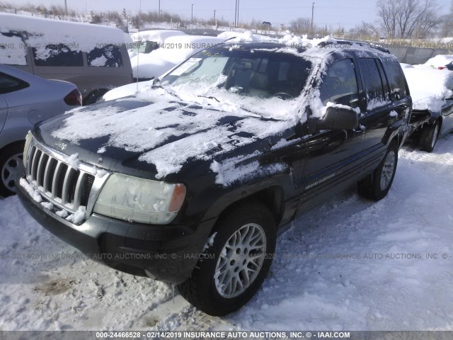 1J4GW58N74C328251 - 2004 JEEP GRAND CHEROKEE LIMITED BLACK photo 2