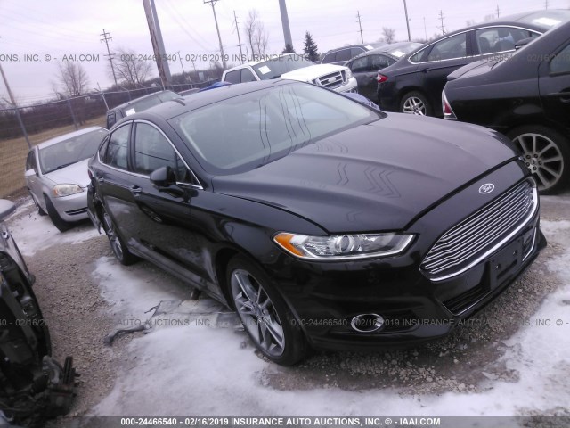 3FA6P0D9XER375146 - 2014 FORD FUSION TITANIUM BLACK photo 1