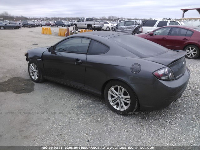 KMHHM66D87U242781 - 2007 HYUNDAI TIBURON GS GRAY photo 3