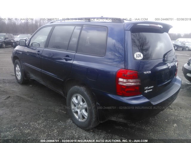 JTEHF21A530133342 - 2003 TOYOTA HIGHLANDER LIMITED BLUE photo 3