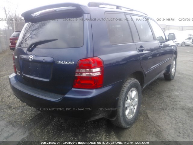 JTEHF21A530133342 - 2003 TOYOTA HIGHLANDER LIMITED BLUE photo 4