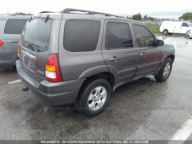 4F2CZ96114KM09593 - 2004 MAZDA TRIBUTE ES 灰色 照片 4