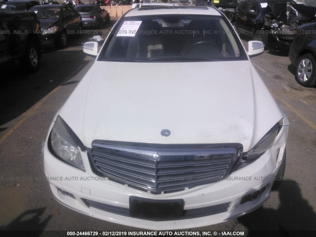 WDDGF81X09F276251 - 2009 MERCEDES-BENZ C 300 4MATIC WHITE photo 6