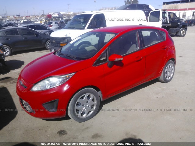 3FADP4EJ6DM109934 - 2013 FORD FIESTA SE RED photo 2