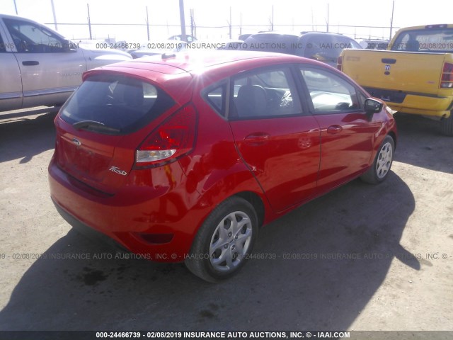 3FADP4EJ6DM109934 - 2013 FORD FIESTA SE RED photo 4