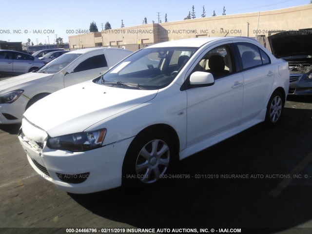 JA32U2FUXCU028189 - 2012 MITSUBISHI LANCER ES/ES SPORT WHITE photo 2