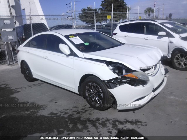 5NPEB4AC1CH498930 - 2012 HYUNDAI SONATA GLS WHITE photo 1