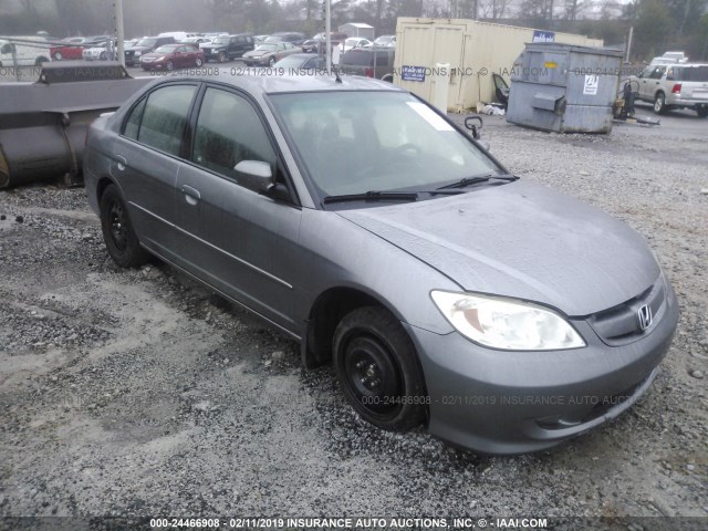 JHMES96615S015844 - 2005 HONDA CIVIC GRAY photo 1