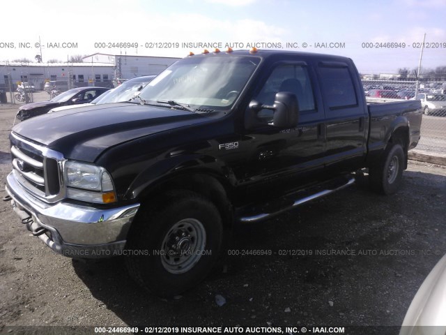 1FTSW31FX2EB68536 - 2002 FORD F350 SRW SUPER DUTY BLACK photo 2