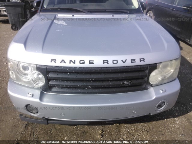 SALMF15466A233457 - 2006 LAND ROVER RANGE ROVER HSE SILVER photo 6