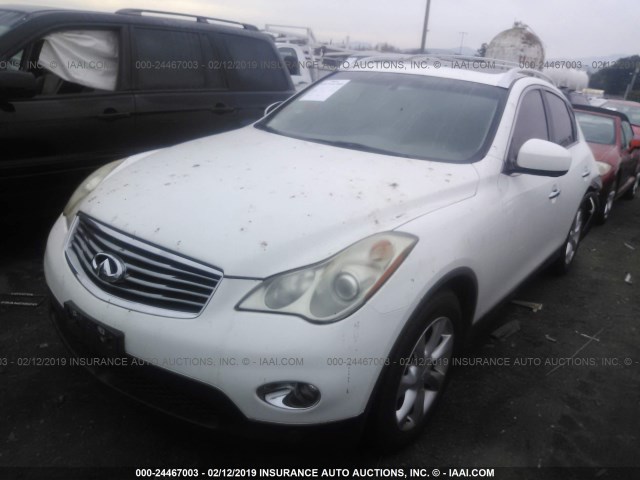 JNKAJ09E29M900886 - 2009 INFINITI EX35 JOURNEY WHITE photo 2