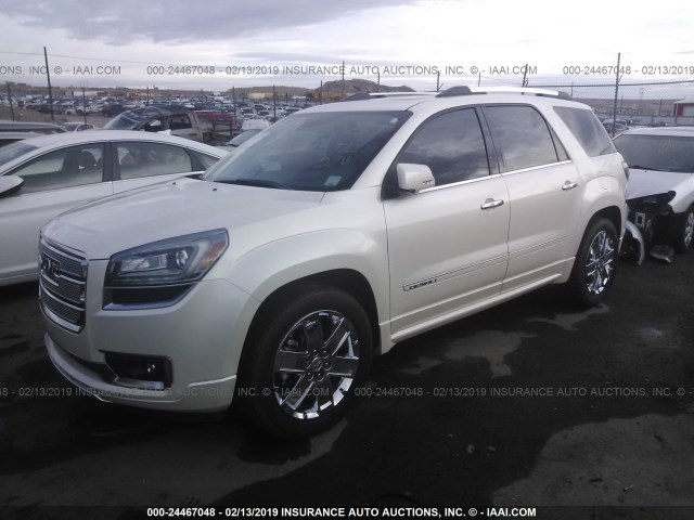 1GKKVTKD0EJ328391 - 2014 GMC ACADIA DENALI WHITE photo 2