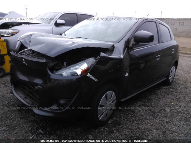 ML32A3HJ0FH012991 - 2015 MITSUBISHI MIRAGE DE GRAY photo 2