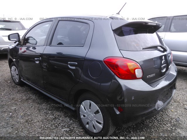 ML32A3HJ0FH012991 - 2015 MITSUBISHI MIRAGE DE GRAY photo 3