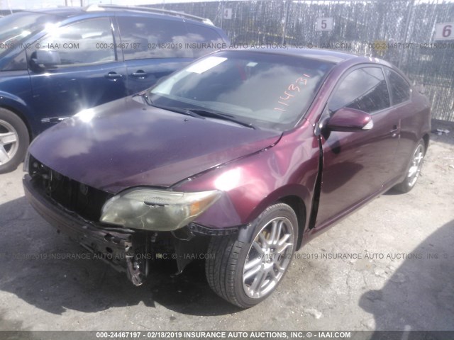 JTKDE177360114331 - 2006 TOYOTA SCION TC იასამნისფერი ფოტო 2