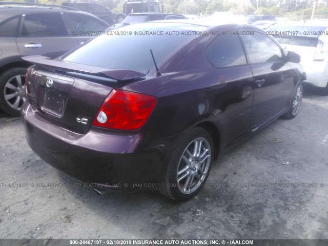 JTKDE177360114331 - 2006 TOYOTA SCION TC იასამნისფერი ფოტო 4