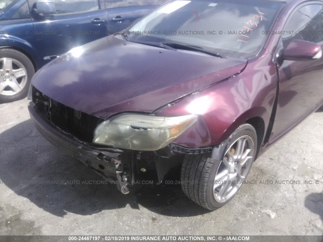 JTKDE177360114331 - 2006 TOYOTA SCION TC იასამნისფერი ფოტო 6