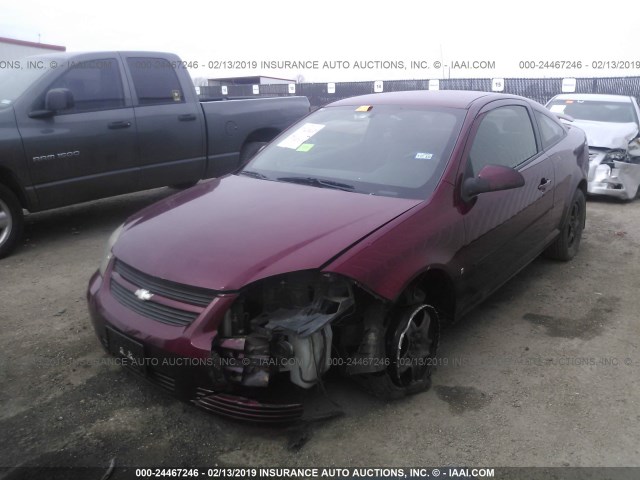 1G1AL15F387190371 - 2008 CHEVROLET COBALT LT RED photo 2