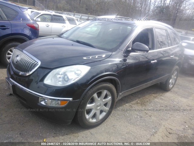 5GAER23768J251435 - 2008 BUICK ENCLAVE CXL BLACK photo 2