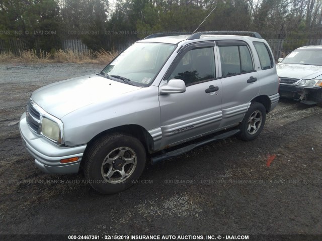 2CNBJ634516920718 - 2001 CHEVROLET TRACKER LT SILVER photo 2