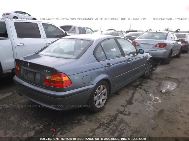 WBAEV33472KL69711 - 2002 BMW 325 I BLUE photo 4