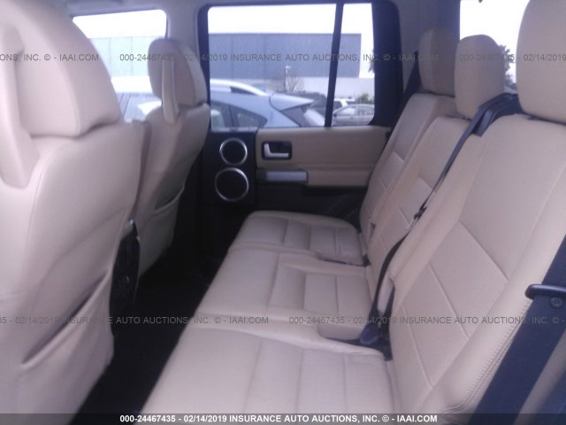 SALAE25488A442892 - 2008 LAND ROVER LR3 SE WHITE photo 8