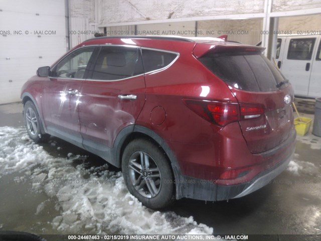 5XYZUDLB5HG445890 - 2017 HYUNDAI SANTA FE SPORT  RED photo 3