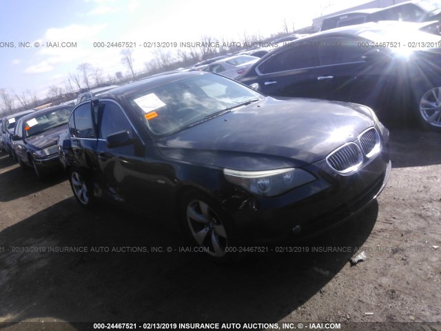 WBANE53537CW68375 - 2007 BMW 525 I BLACK photo 1