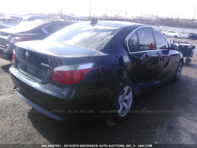 WBANE53537CW68375 - 2007 BMW 525 I BLACK photo 4