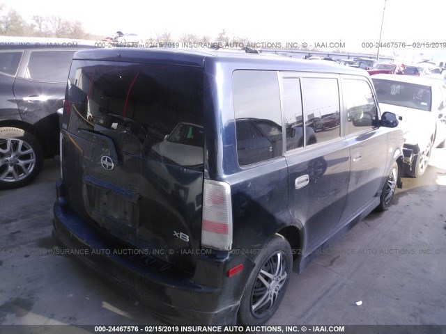 JTLKT324050212507 - 2005 TOYOTA SCION XB BLACK photo 4