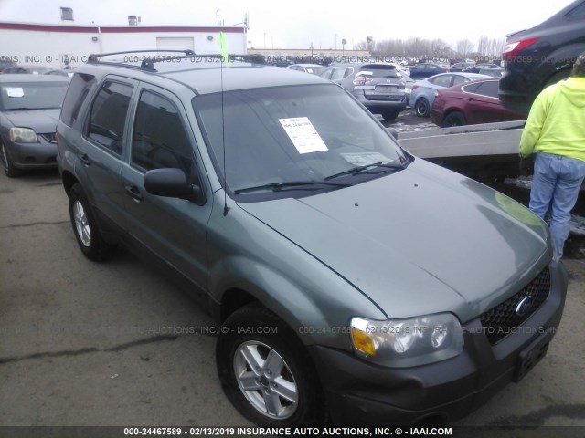 1FMYU92Z16KB79410 - 2006 FORD ESCAPE XLS GREEN photo 1