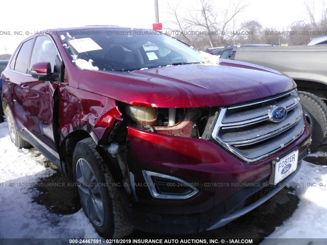 2FMPK4J87GBB84622 - 2016 FORD EDGE SEL MAROON photo 6