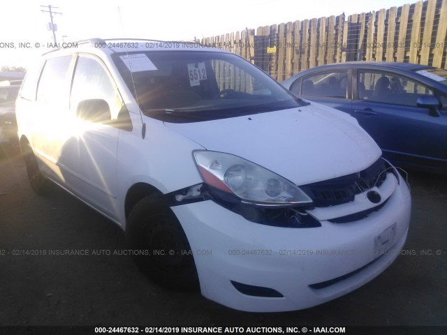 5TDZK23C68S116492 - 2008 TOYOTA SIENNA CE/LE WHITE photo 1