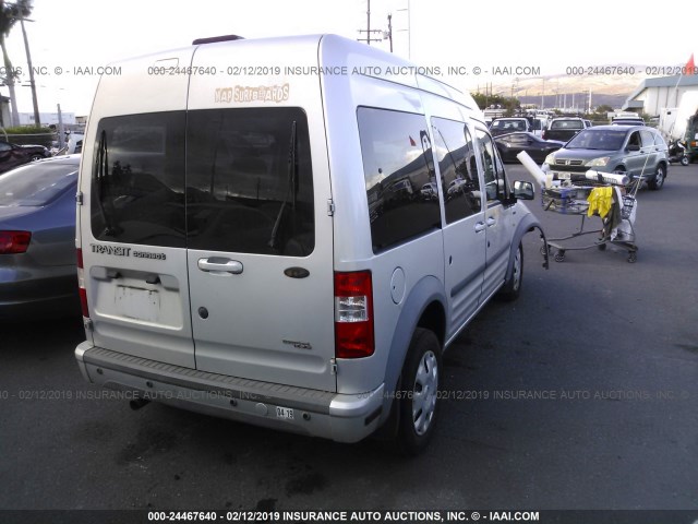 NM0KS9CN1DT153230 - 2013 FORD TRANSIT CONNECT XLT PREMIUM SILVER photo 4