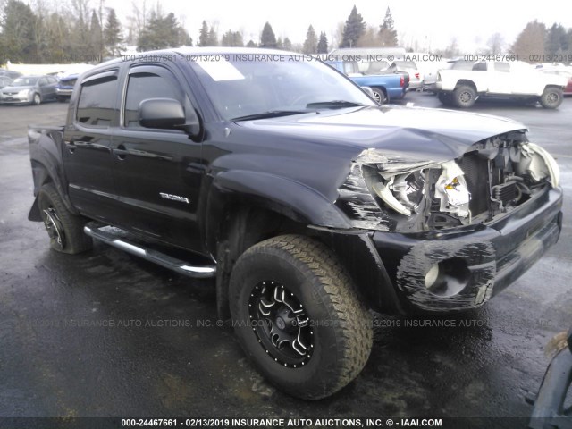 5TELU42N27Z334218 - 2007 TOYOTA TACOMA DOUBLE CAB BLACK photo 1