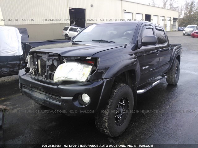 5TELU42N27Z334218 - 2007 TOYOTA TACOMA DOUBLE CAB BLACK photo 2